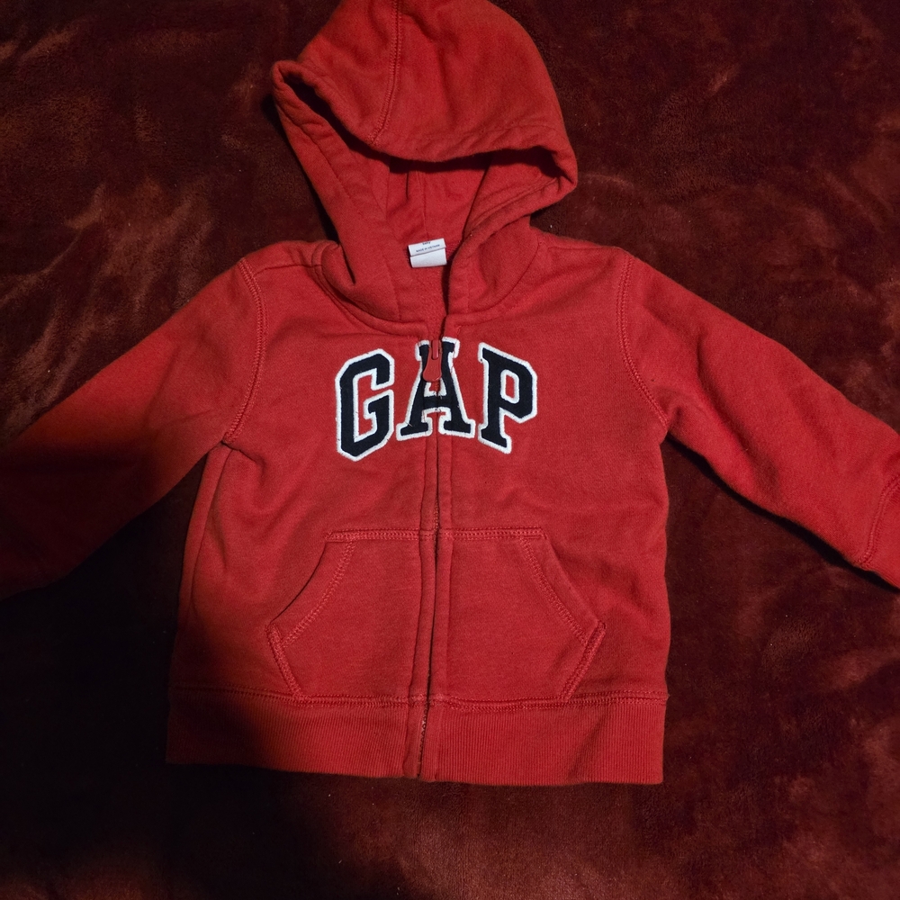 GAP Kids Bold Red Zip-Up Hoodie